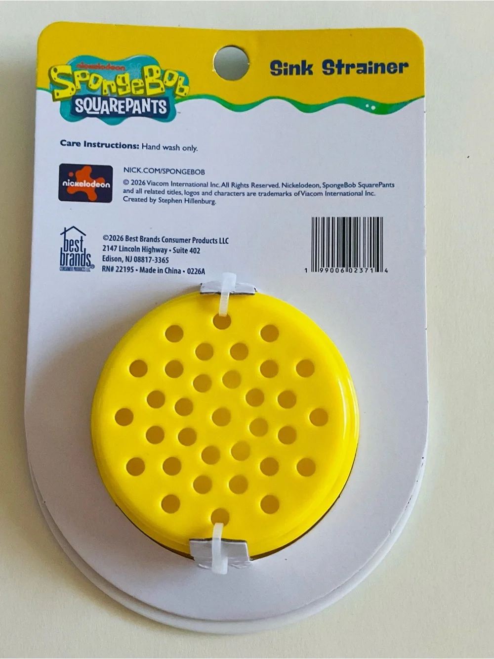 🌼4/$10🌼 NEW SpongeBob SquarePants Yellow & Blue Sink Strainer Kitchen Fun Decor